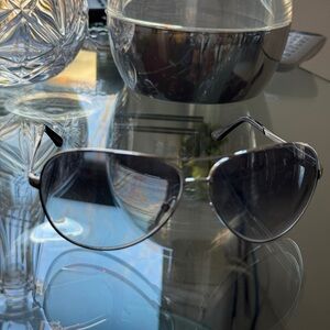 Tom Ford Charles Black Blue Silver Aviator Sunglasses TF35753